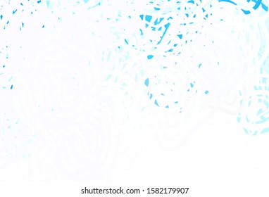Light BLUE vector template with chaotic shapes. Decorative design in abstract style with random forms. Simple design for your web site.