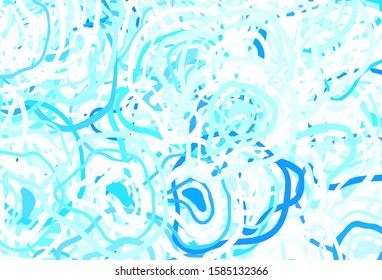 Light BLUE vector template with chaotic shapes. Modern abstract illustration with colorful random forms. Modern design for your business card.