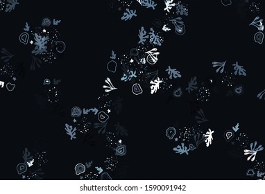 Light BLUE vector template with chaotic shapes. Modern abstract illustration with colorful random forms. Simple design for your web site.