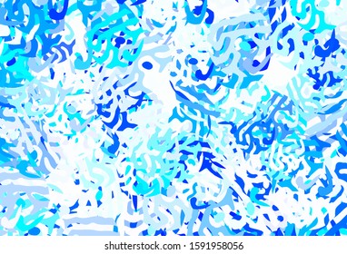 Light BLUE vector template with chaotic shapes. Illustration with colorful gradient shapes in abstract style. Modern design for your business card.