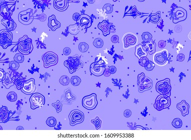Light BLUE vector template with chaotic shapes. Illustration with colorful gradient shapes in abstract style. Background for a cell phone.