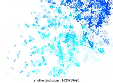 Light BLUE vector template with chaotic shapes. Decorative design in abstract style with random forms. Best smart design for your business.