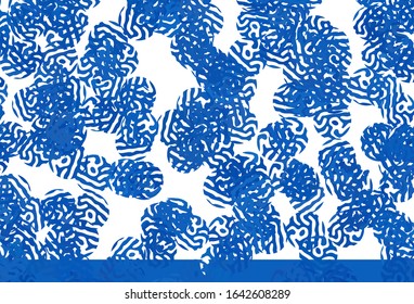 Light BLUE vector template with chaotic shapes. Colorful chaotic forms with gradient in modern style. Best smart design for your business.