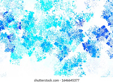 Light BLUE vector template with chaotic shapes. Illustration with colorful gradient shapes in abstract style. Modern design for your business card.