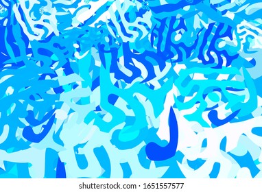 Light BLUE vector template with chaotic shapes. Illustration with colorful gradient shapes in abstract style. Simple design for your web site.
