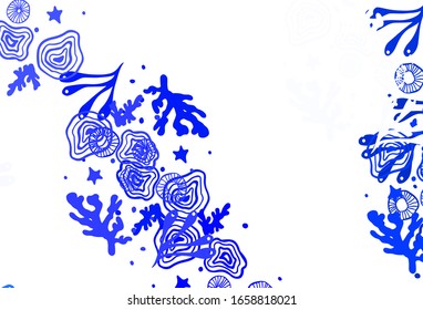 Plantilla vectorial AZUL claro con formas caóticas. Ilustración con formas de degradado coloridas en estilo abstracto. Fondo para un teléfono móvil.
