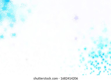 Light BLUE vector template with chaotic shapes. Colorful chaotic forms with gradient in modern style. Background for a cell phone.