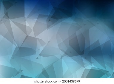Light BLUE vector template with chaotic poly shapes. Simple colorful illustration with abstract gradient shapes. Simple design for your web site.