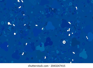 Light BLUE vector template with chaotic shapes. Colorful chaotic forms with gradient in modern style. Modern design for your business card.