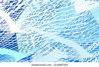Light BLUE vector template with chaotic shapes. Colorful chaotic forms with gradient in modern style. Best smart design for your business.