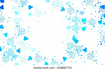 Light BLUE vector template with chaotic shapes. Illustration with colorful gradient shapes in abstract style. Best smart design for your business.