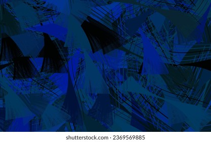 Light BLUE vector template with chaotic shapes.
