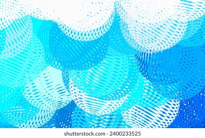 Light BLUE vector template with chaotic shapes. Decorative design in abstract style with random forms. Modern design for your business card.