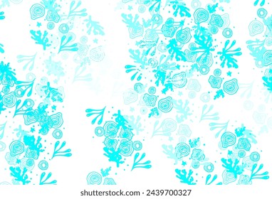 Light BLUE vector template with chaotic shapes. Simple colorful illustration with abstract gradient shapes. Simple design for your web site.
