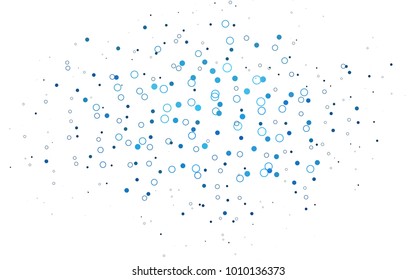 Light BLUE vector  template with circles. Illustration with set of shining colorful abstract circles. The pattern can be used for ads, leaflets of liquid.