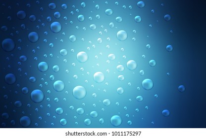 Light BLUE vector template with circles. Blurred decorative design in abstract style with bubbles. The pattern can be used for aqua ad, booklets.
