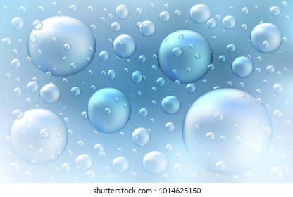 Light BLUE vector template with circles. Illustration with set of shining colorful abstract circles. The pattern can be used for aqua ad, booklets.