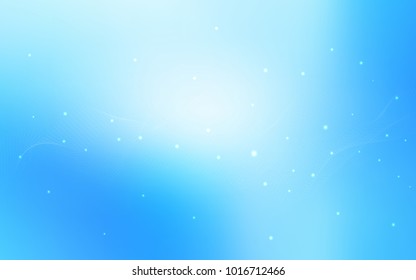 Light BLUE vector template with circles. Glitter abstract illustration with blurred drops of rain. Completely new template for your brand book.