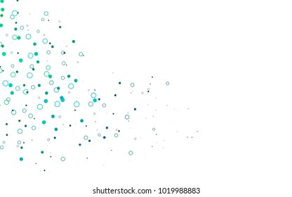 Light BLUE vector  template with circles. Modern abstract illustration with colorful water drops. Pattern can be used as texture of water, rain drops.