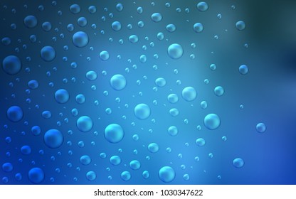 Light BLUE vector template with circles. Illustration with set of shining colorful abstract circles. Completely new template for your brand book.