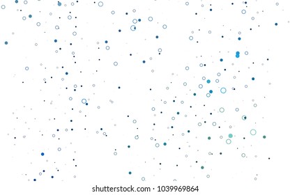 Light BLUE vector  template with circles. Blurred decorative design in abstract style with bubbles. Pattern can be used as texture of water, rain drops.