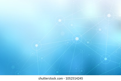 Light BLUE vector template with circles, triangles. Colorful illustration with circles and lines in futuristic style. Pattern can be used for beautiful websites.