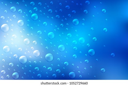Light BLUE vector template with circles. Abstract illustration with colored bubbles in nature style. Completely new template for your brand book.