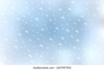 Light BLUE vector template with circles. Abstract illustration with colored bubbles in nature style. The pattern can be used for ads, leaflets of liquid.