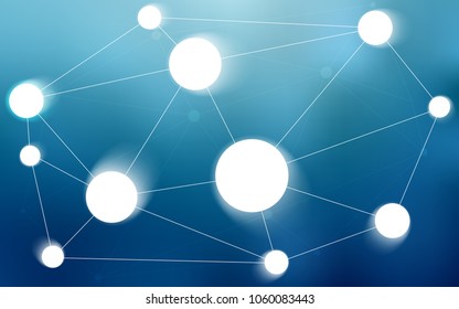 Light BLUE vector template with circles, triangles. Abstract illustration with colorful discs and triangles. Pattern can be used as texture of wallpapers.