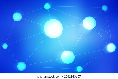 Light BLUE vector template with circles, triangles. Illustration with set of colorful abstract circles and lines. Pattern can be used as texture of wallpapers.