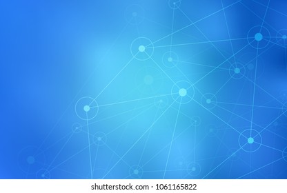 Light BLUE vector template with circles, triangles. Colorful illustration with circles and lines in futuristic style. Pattern can be used for beautiful websites.