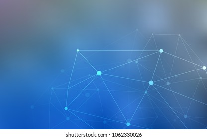 Light BLUE vector template with circles, triangles. Colorful illustration with circles and lines in futuristic style. Pattern can be used for beautiful websites.