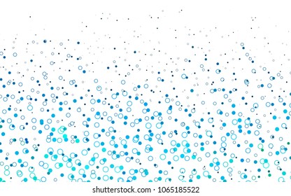 Light BLUE vector  template with circles. Illustration with set of shining colorful abstract circles. The pattern can be used for ads, leaflets of liquid.
