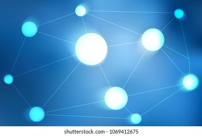 Light BLUE vector template with circles, triangles. Illustration with set of colorful abstract circles and lines. Pattern can be used for beautiful websites.