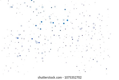 Light BLUE vector  template with circles. Blurred bubbles on abstract background with colorful gradient. The pattern can be used for aqua ad, booklets.