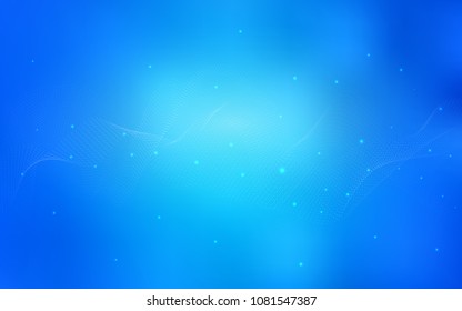 Light BLUE vector template with circles. Glitter abstract illustration with blurred drops of rain. Completely new template for your brand book.
