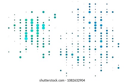 Light BLUE vector  template with circles. Modern abstract illustration with colorful water drops. The pattern can be used for aqua ad, booklets.