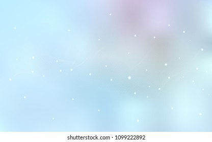 Light BLUE vector template with circles. Blurred bubbles on abstract background with colorful gradient. The pattern can be used for ads, leaflets of liquid.