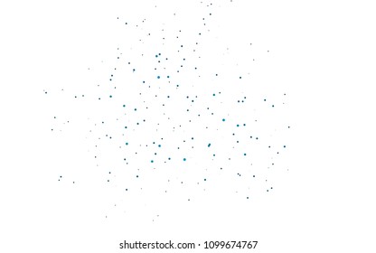 Light BLUE vector  template with circles. Glitter abstract illustration with blurred drops of rain. The pattern can be used for aqua ad, booklets.