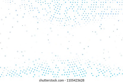 Light BLUE vector  template with circles. Glitter abstract illustration with blurred drops of rain. The pattern can be used for ads, leaflets of liquid.