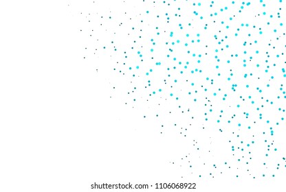 Light BLUE vector  template with circles. Glitter abstract illustration with blurred drops of rain. Pattern can be used as texture of water, rain drops.