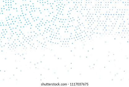 Light BLUE vector  template with circles. Blurred bubbles on abstract background with colorful gradient. The pattern can be used for ads, leaflets of liquid.