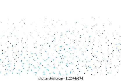 Light BLUE vector  template with circles. Glitter abstract illustration with blurred drops of rain. The pattern can be used for aqua ad, booklets.