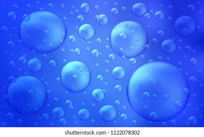 Light BLUE vector template with circles. Illustration with set of shining colorful abstract circles. The pattern can be used for ads, leaflets of liquid.