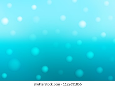 Light BLUE vector template with circles. Modern abstract illustration with colorful water drops. Completely new template for your brand book.