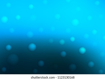 Light BLUE vector template with circles. Abstract illustration with colored bubbles in nature style. The pattern can be used for beautiful websites.