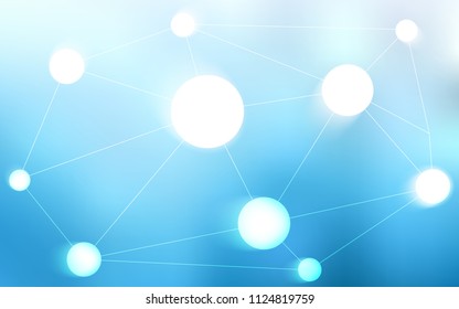 Light BLUE vector template with circles, triangles. Decorative design in abstract style with triangle structure. New design for ad, poster, banner of your website.