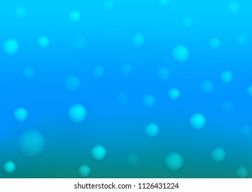 Light BLUE vector template with circles. Blurred decorative design in abstract style with bubbles. The pattern can be used for ads, leaflets of liquid.