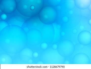 Light BLUE vector template with circles. Blurred bubbles on abstract background with colorful gradient. Beautiful design for your business natural advert.