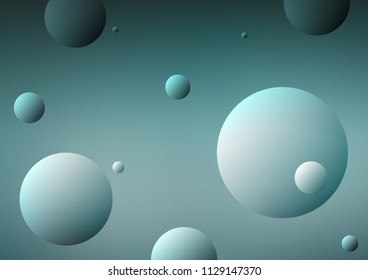 Light BLUE vector template with circles. Blurred decorative design in abstract style with bubbles. The pattern can be used for aqua ad, booklets.